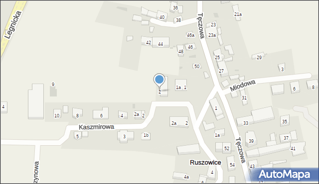 Ruszowice, Amarantowa, 2, mapa Ruszowice