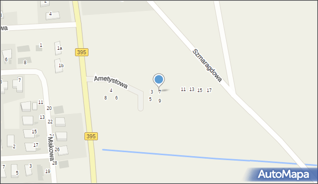 Turów, Ametystowa, 7, mapa Turów