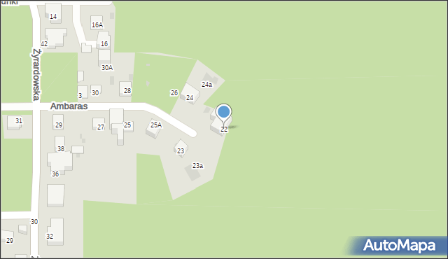 Warszawa, Ambaras, 22, mapa Warszawy