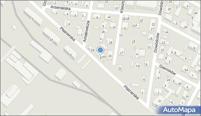 Warszawa, Amałowicza Franciszka Michała, mjr., 2, mapa Warszawy