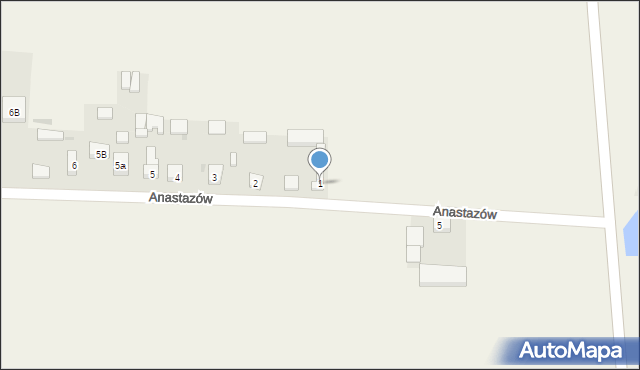 Anastazów, Anastazów, 1, mapa Anastazów