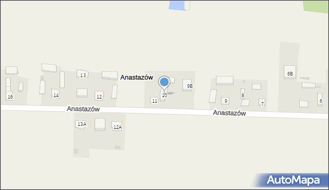 Anastazów, Anastazów, 10, mapa Anastazów