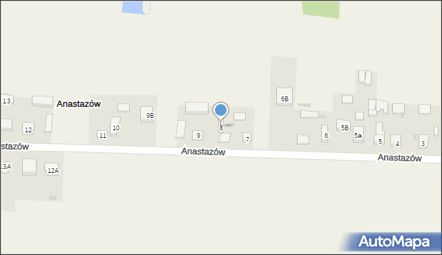 Anastazów, Anastazów, 8, mapa Anastazów