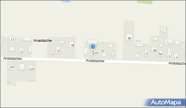 Anastazów, Anastazów, 9, mapa Anastazów