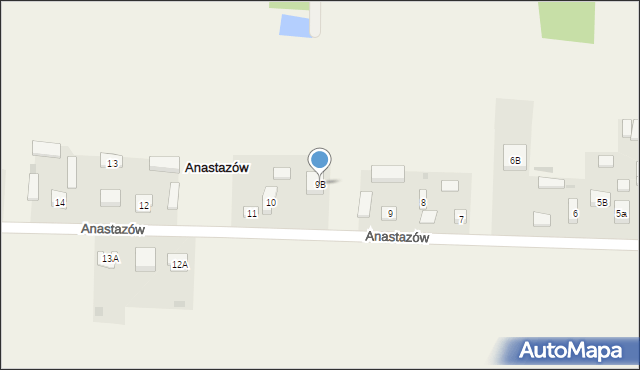 Anastazów, Anastazów, 9B, mapa Anastazów