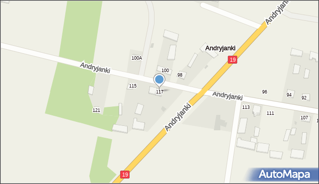 Andryjanki, Andryjanki, 117, mapa Andryjanki