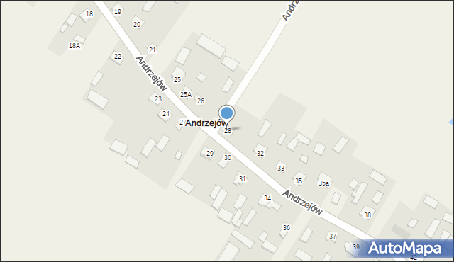 Andrzejów, Andrzejów, 28, mapa Andrzejów