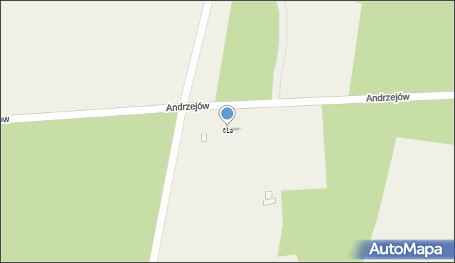 Andrzejów, Andrzejów, 61a, mapa Andrzejów