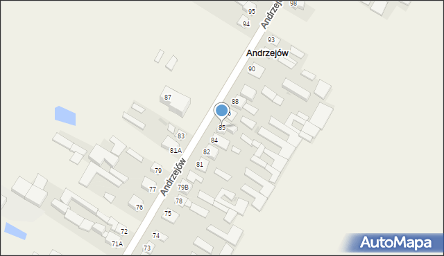 Andrzejów, Andrzejów, 85, mapa Andrzejów