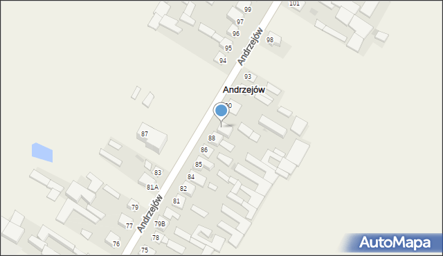 Andrzejów, Andrzejów, 89, mapa Andrzejów