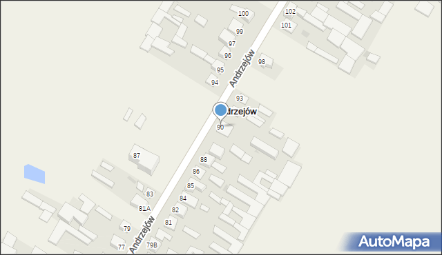 Andrzejów, Andrzejów, 90, mapa Andrzejów