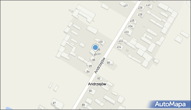 Andrzejów, Andrzejów, 97, mapa Andrzejów