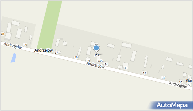 Andrzejów, Andrzejów, 35A, mapa Andrzejów