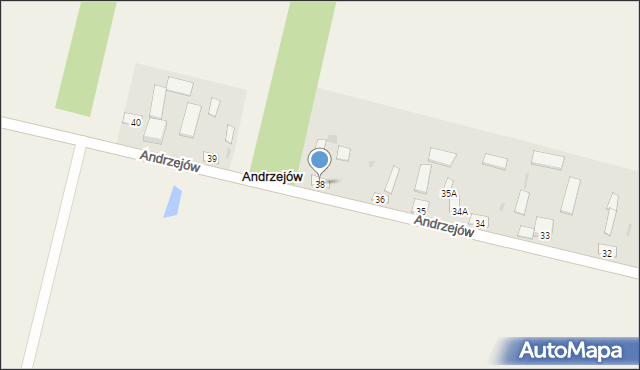 Andrzejów, Andrzejów, 38, mapa Andrzejów