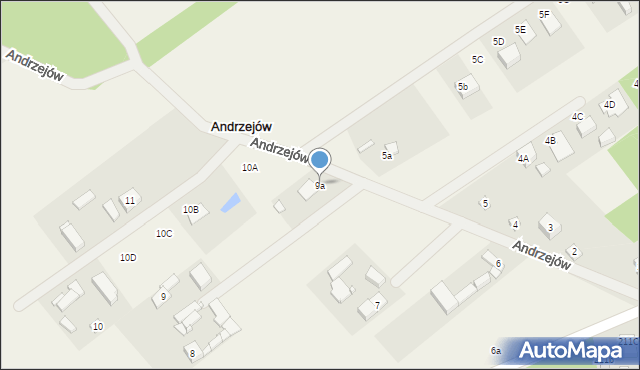 Andrzejów, Andrzejów, 9a, mapa Andrzejów