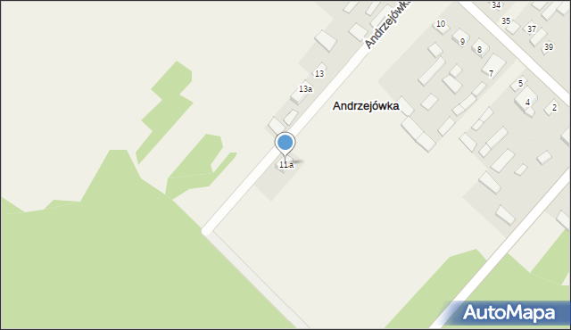 Andrzejówka, Andrzejówka, 11a, mapa Andrzejówka