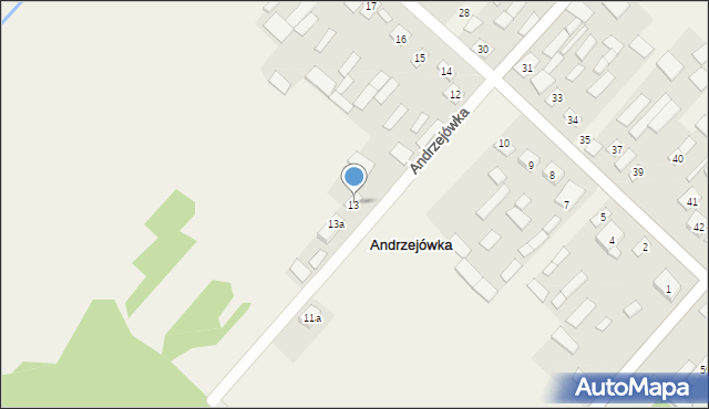 Andrzejówka, Andrzejówka, 13, mapa Andrzejówka