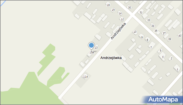 Andrzejówka, Andrzejówka, 13a, mapa Andrzejówka