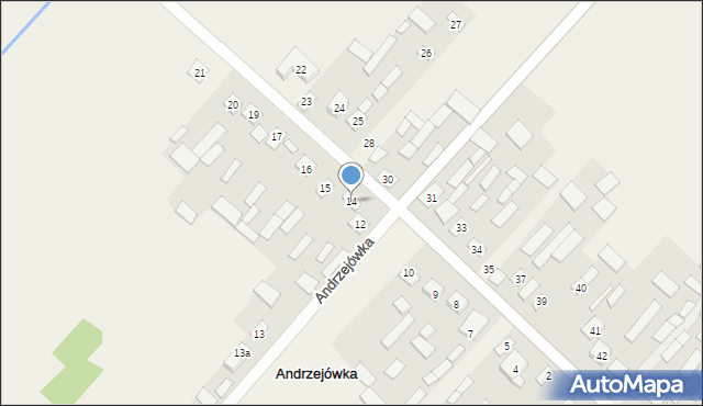 Andrzejówka, Andrzejówka, 14, mapa Andrzejówka