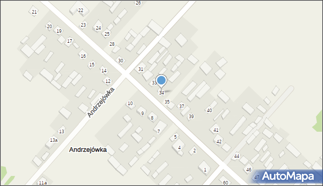 Andrzejówka, Andrzejówka, 34, mapa Andrzejówka