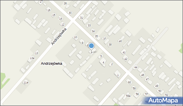 Andrzejówka, Andrzejówka, 7, mapa Andrzejówka