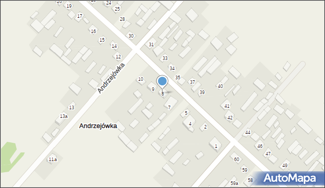 Andrzejówka, Andrzejówka, 8, mapa Andrzejówka