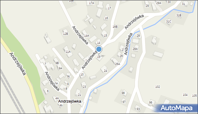 Andrzejówka, Andrzejówka, 13, mapa Andrzejówka