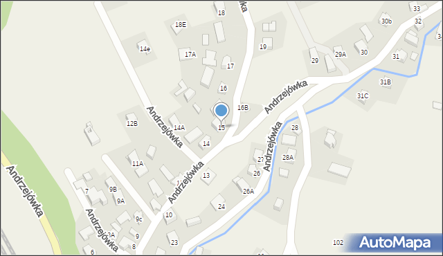 Andrzejówka, Andrzejówka, 15, mapa Andrzejówka