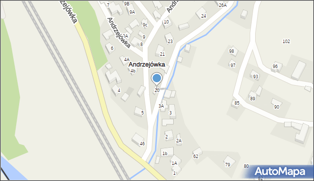 Andrzejówka, Andrzejówka, 20, mapa Andrzejówka