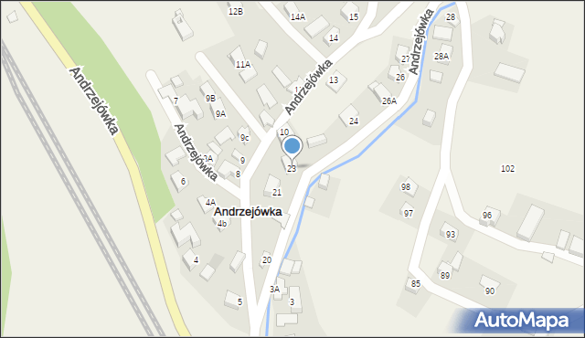 Andrzejówka, Andrzejówka, 23, mapa Andrzejówka