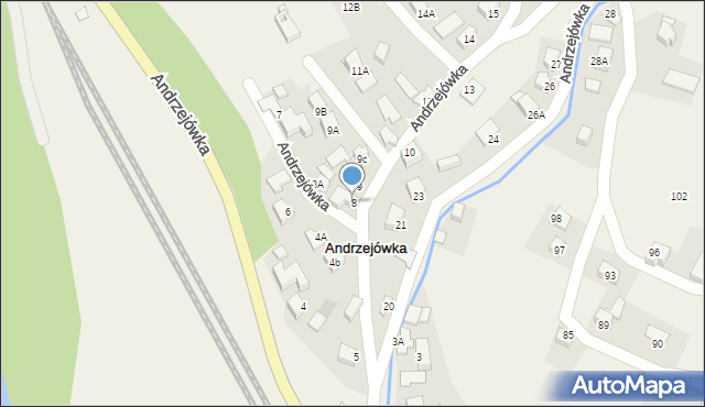 Andrzejówka, Andrzejówka, 8, mapa Andrzejówka