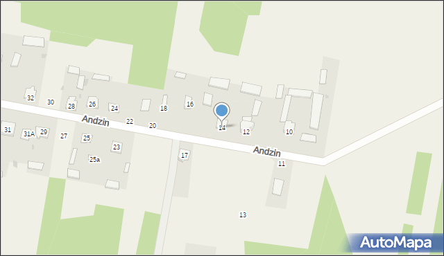 Andzin, Andzin, 14, mapa Andzin