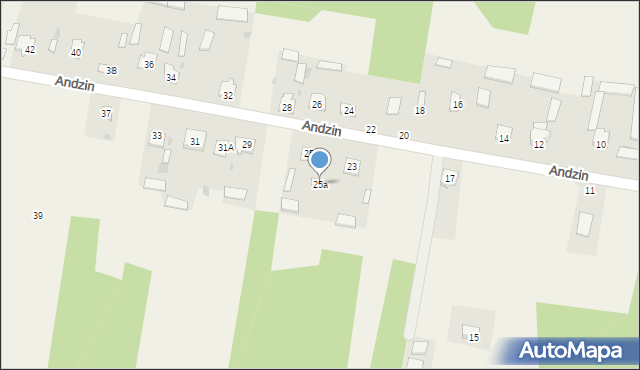 Andzin, Andzin, 25a, mapa Andzin