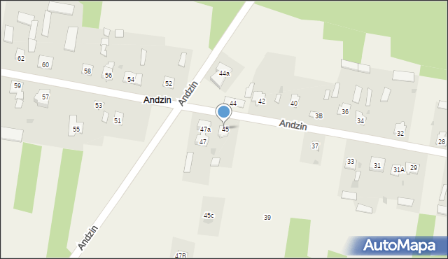 Andzin, Andzin, 45a, mapa Andzin