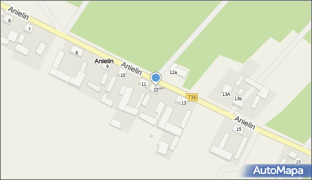 Anielin, Anielin, 12, mapa Anielin