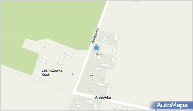 Annówka, Annówka, 11, mapa Annówka