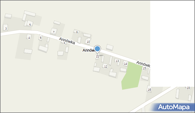 Annówka, Annówka, 11, mapa Annówka