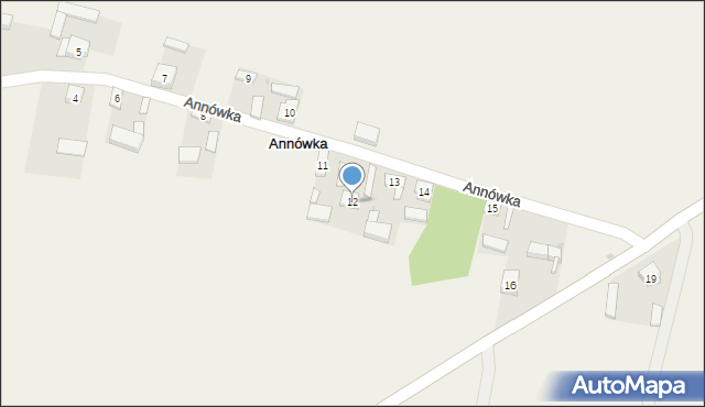 Annówka, Annówka, 12, mapa Annówka