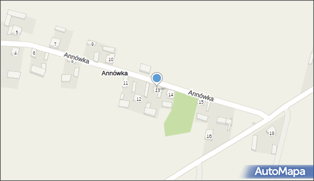 Annówka, Annówka, 13, mapa Annówka