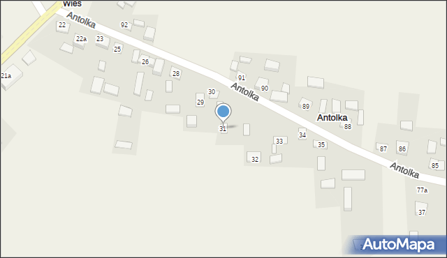 Antolka, Antolka, 31, mapa Antolka