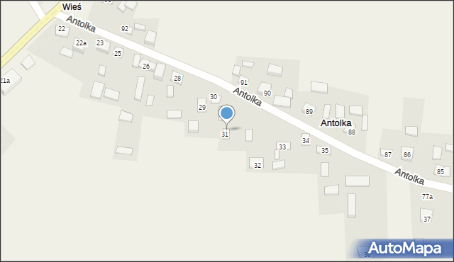 Antolka, Antolka, 31A, mapa Antolka