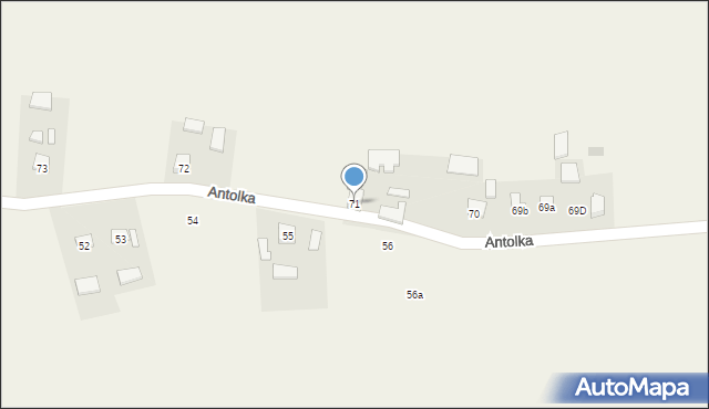 Antolka, Antolka, 71, mapa Antolka