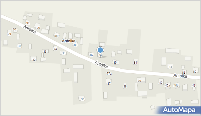 Antolka, Antolka, 86A, mapa Antolka