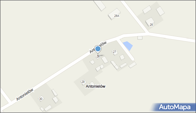 Antonielów, Antonielów, 28, mapa Antonielów