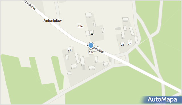 Antonielów, Antonielów, 23a, mapa Antonielów