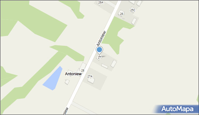 Antoniew, Antoniew, 27, mapa Antoniew
