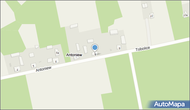 Antoniew, Antoniew, 8, mapa Antoniew