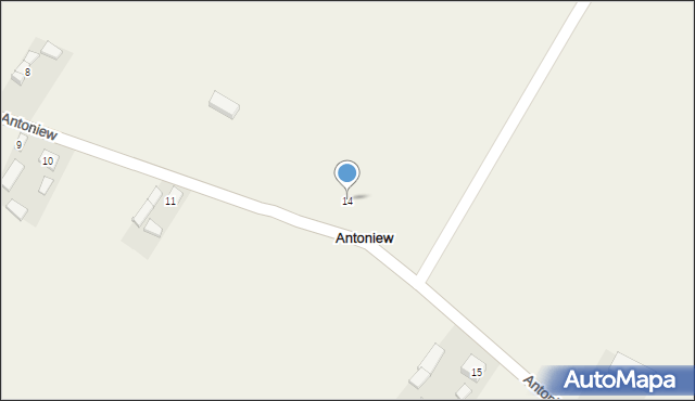 Antoniew, Antoniew, 14, mapa Antoniew