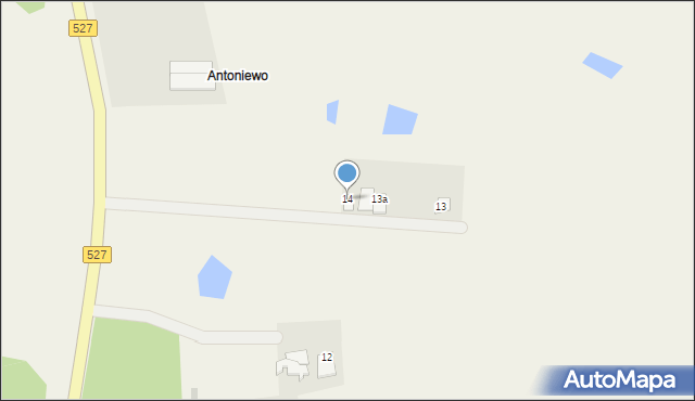 Antoniewo, Antoniewo, 14, mapa Antoniewo