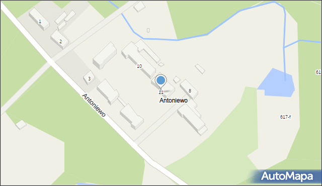 Antoniewo, Antoniewo, 11, mapa Antoniewo